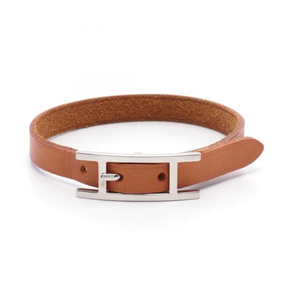 Hermes Jewelry - Hermes Hermes Leather Stainless Steel Bracelet Leather Bracelet